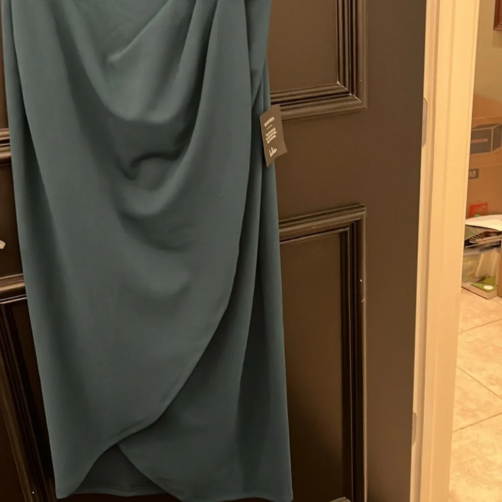 Lulus So Flirty Hunter Green One-Shoulder Cutout Asymmetrical Dress - Picture 7 of 7